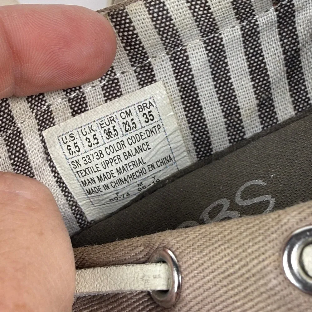 Skechers BOBS‎ Women 6.5 Brown Canvas Slip On Flats Alpargata Shoes 33738 DKTP